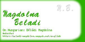 magdolna beladi business card