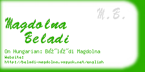 magdolna beladi business card